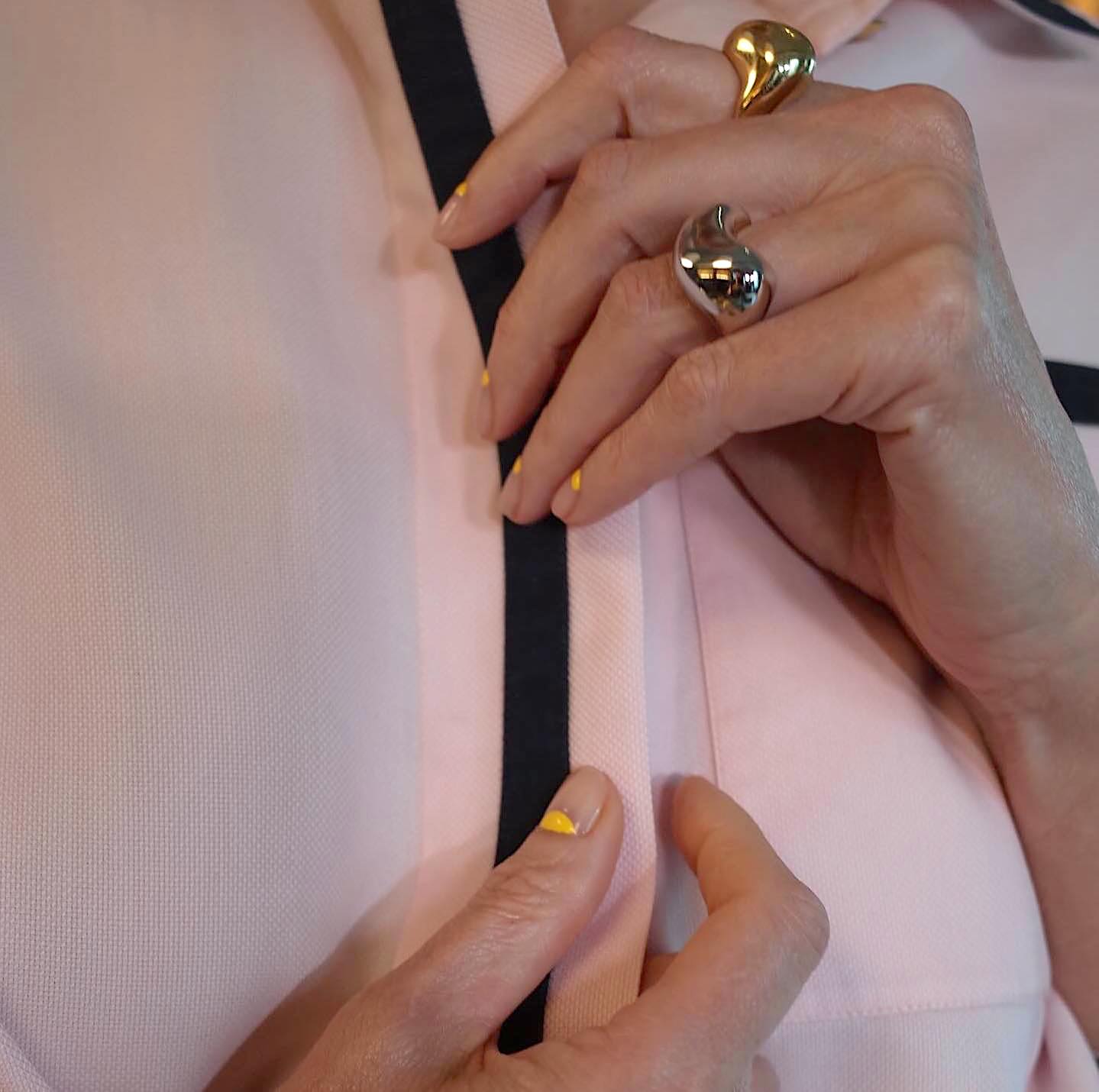 half moon manicure charlize theron