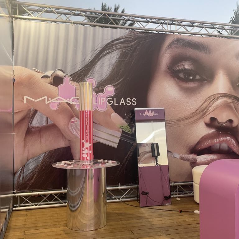 Lipglass Air mac event backstage