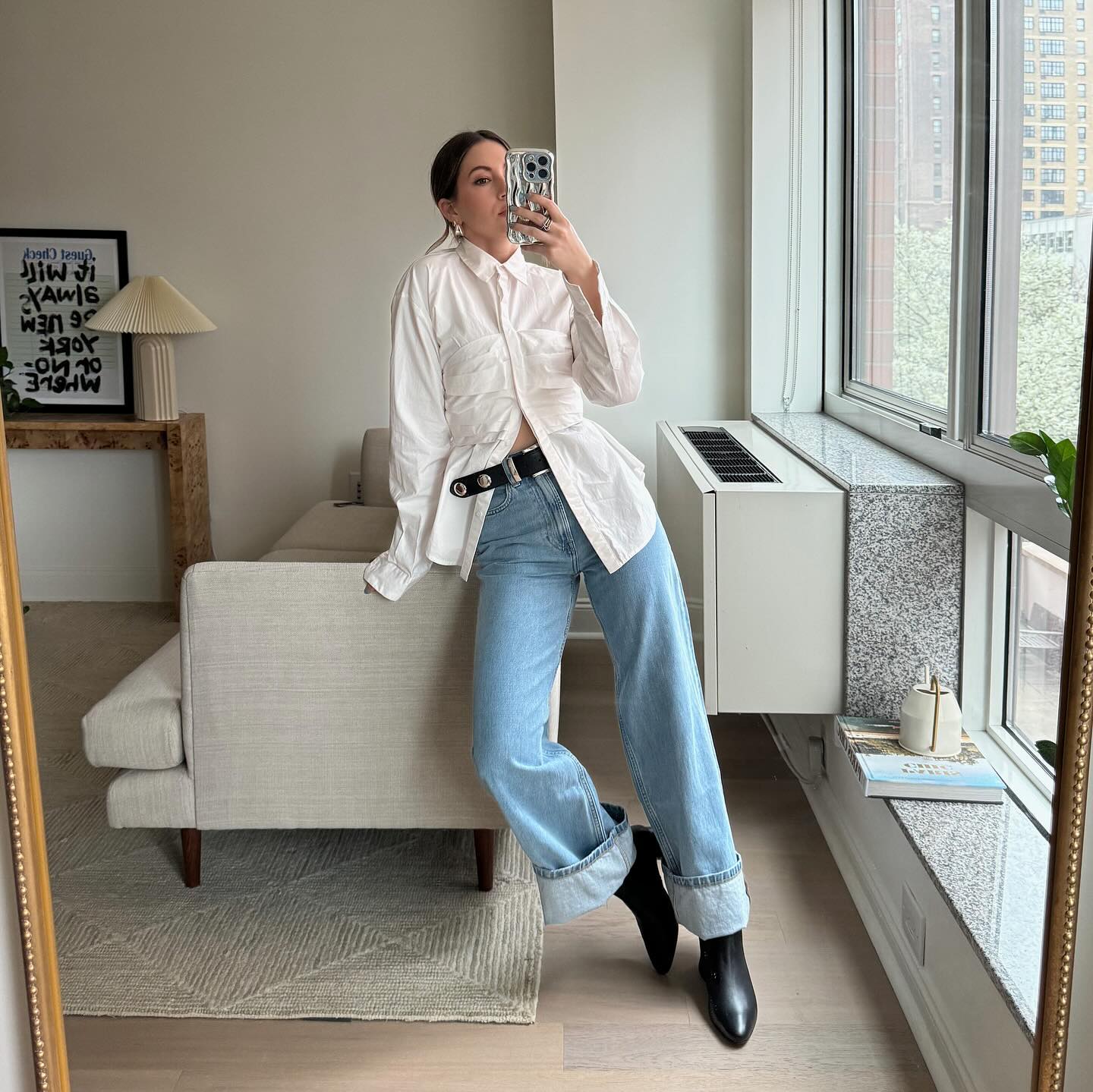 CUFFED JEANS