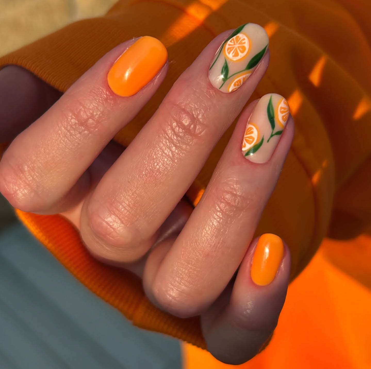 orange nails 1