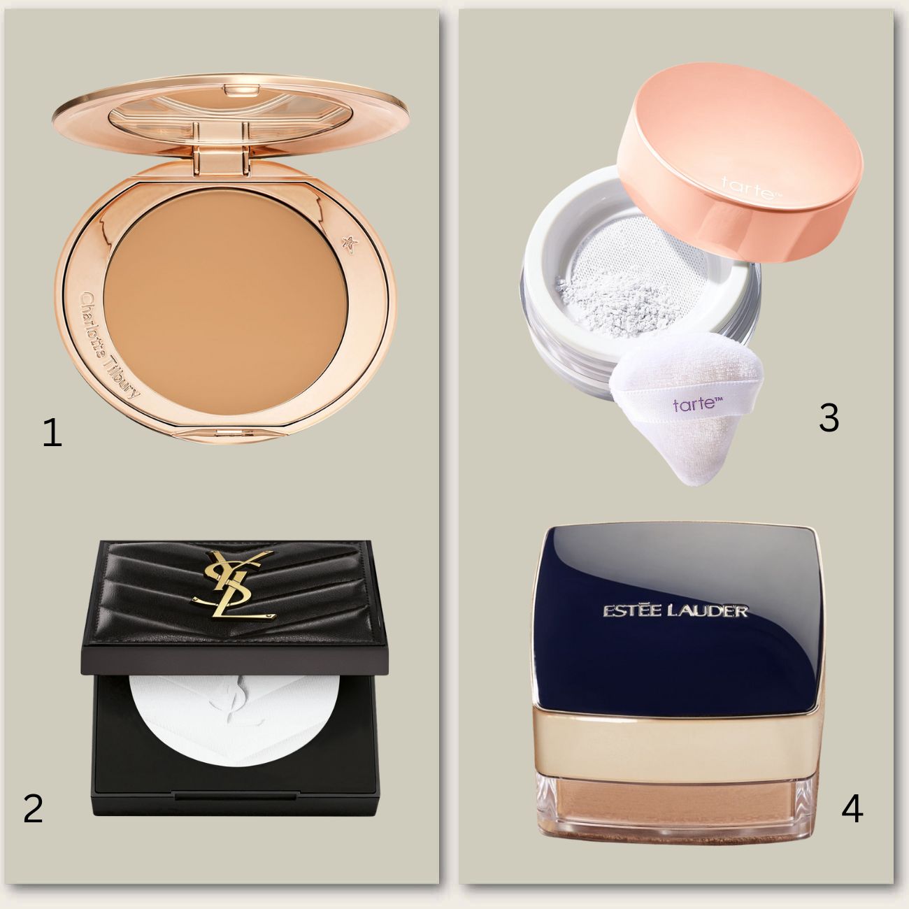 poudra finirismatos tarte charlotte tilboury ysl estee lauder finishing powders
