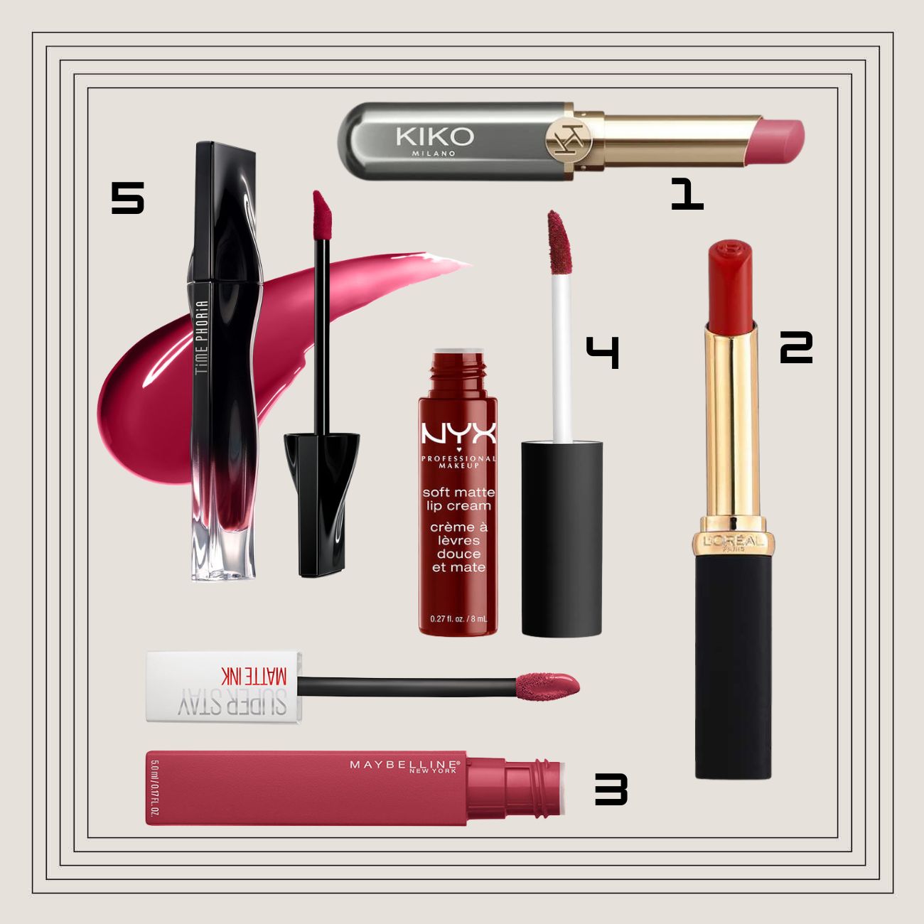 kragion me megali diarkeia nyx loreal paris kiko milano maybelline time phoria