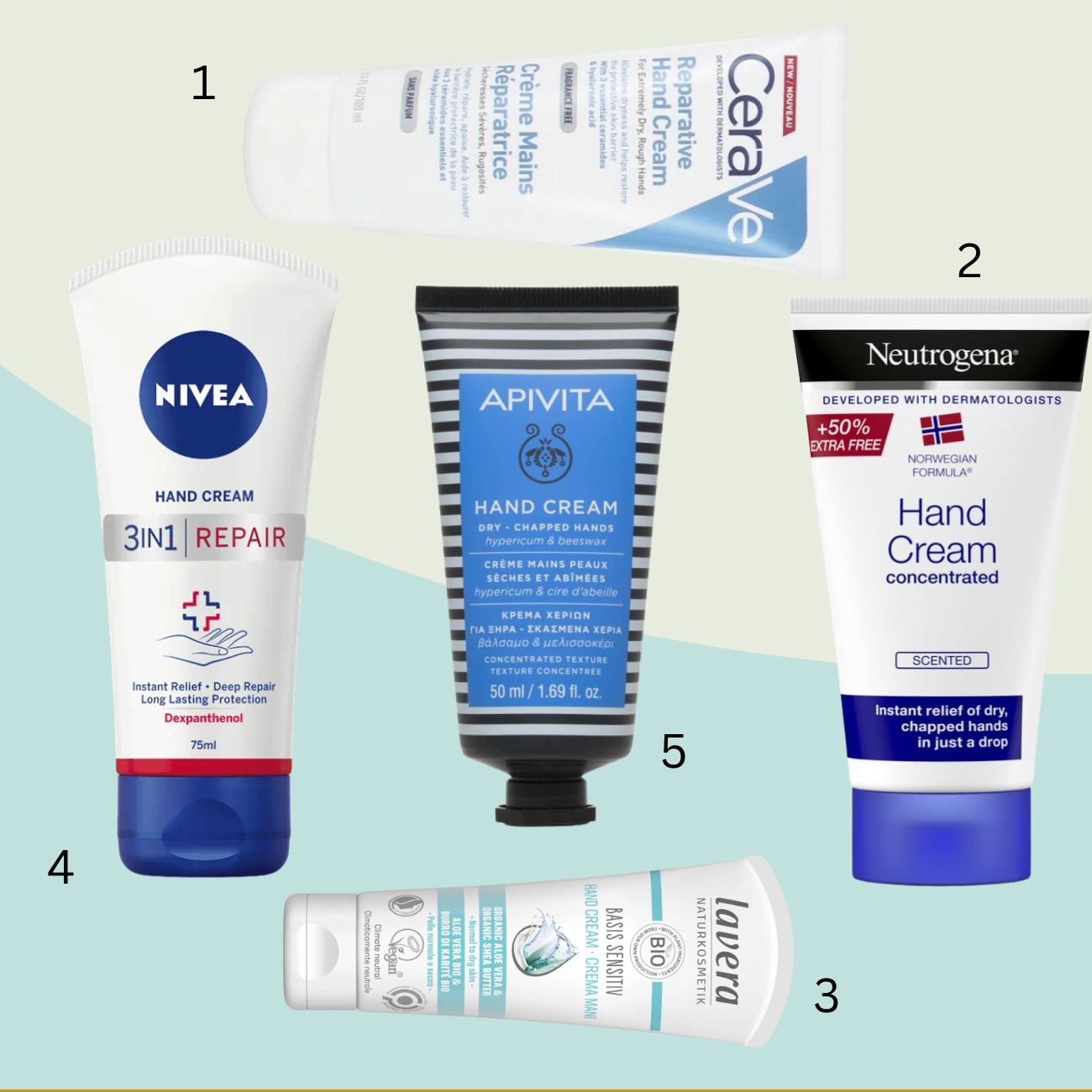 kremes xerion nivea apivita cerave neutrogena lavera