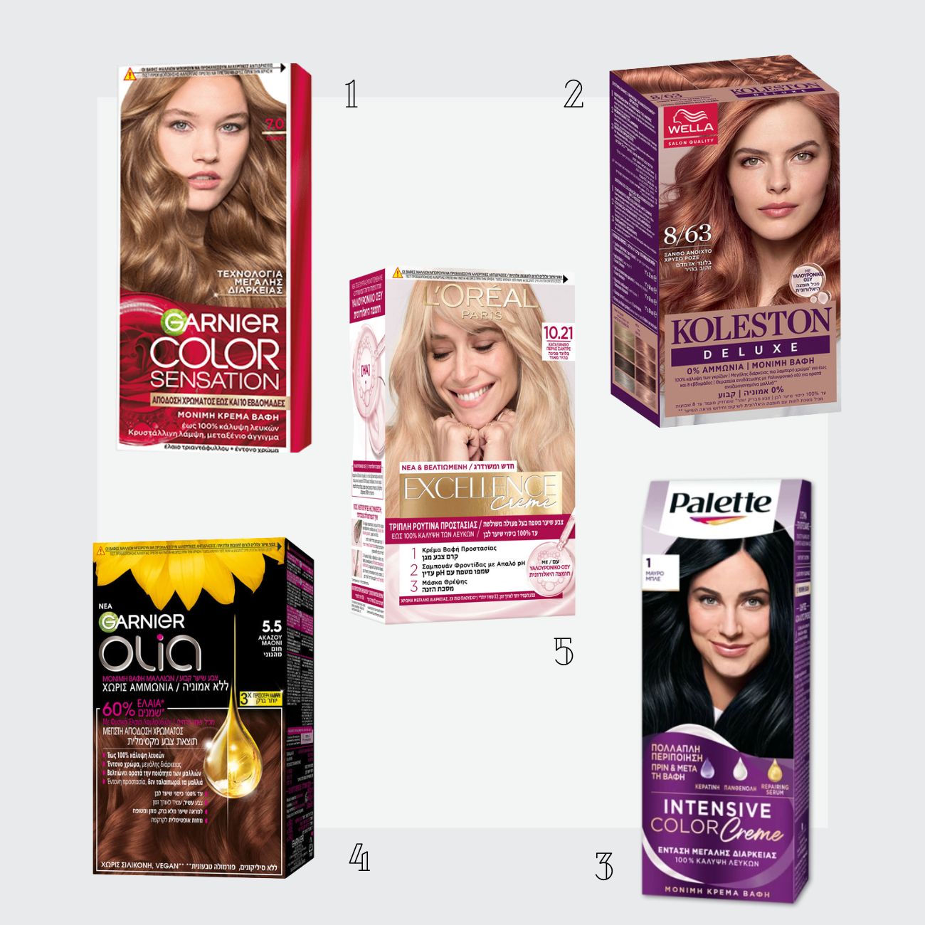 vafi mallion sto spiti loreal paris koleston palette olia garnier