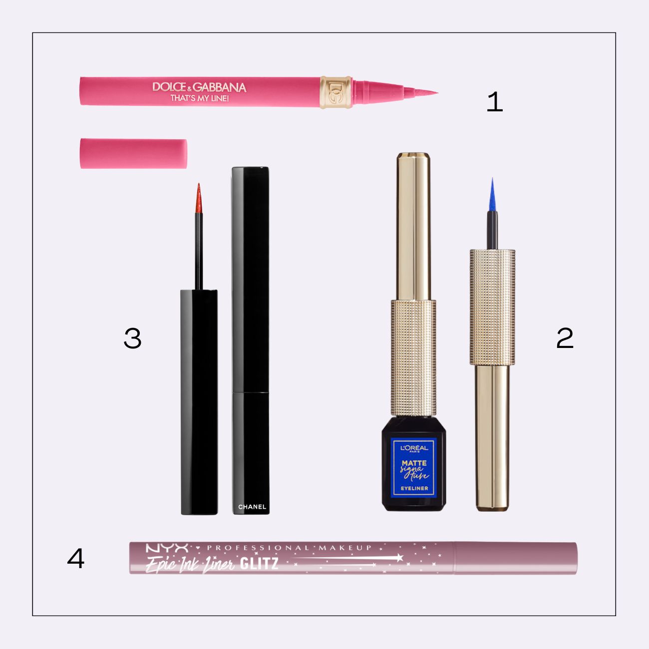 xromatisto eyeliner dolce gabbana chanel loreal paris nyx