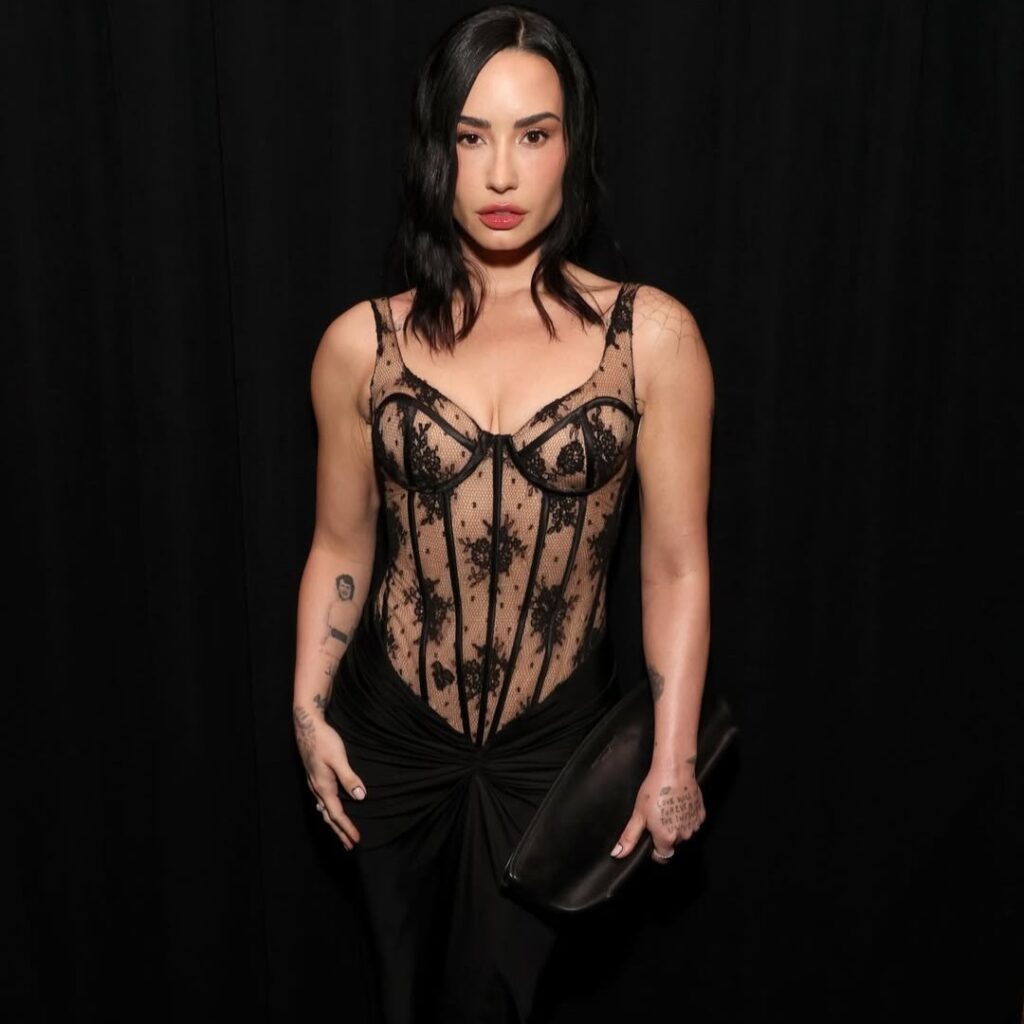 Η Demi Lovato με Celia Kritharioti Haute Couture στο exclusive Grammy Afterparty