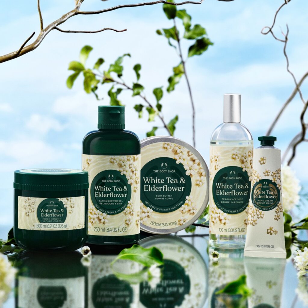 The Body Shop White Tea & Elderflower: Η πιο πολυτελής σειρά περιποίησης σώματος για ενυδάτωση, σύσφιξη και λάμψη