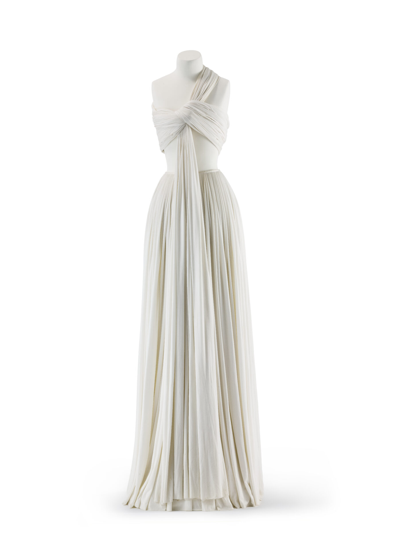 Mme_Gres_Weisses_plissiertes_Abendkleid