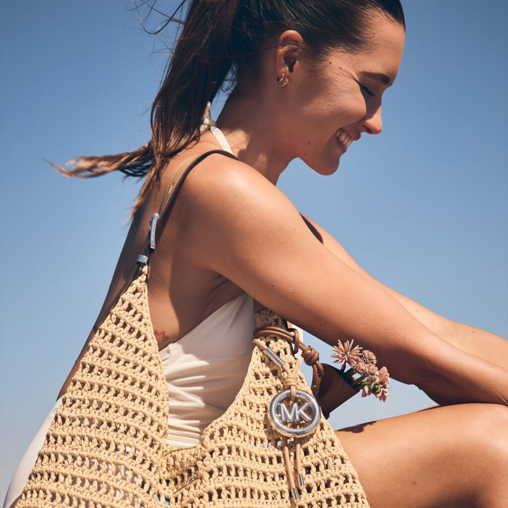 raffia bag psathini tsanta michael kors