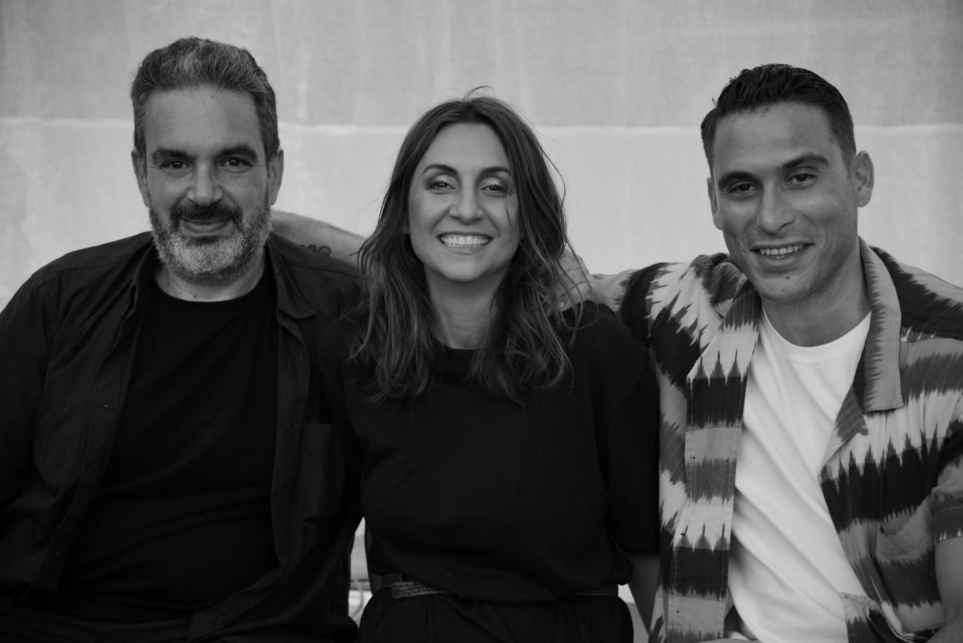 Ancient Greek Sandals Co-Owner Yiannis Vagenas with Co-Founders Christina Martini & Nikolas Minoglou