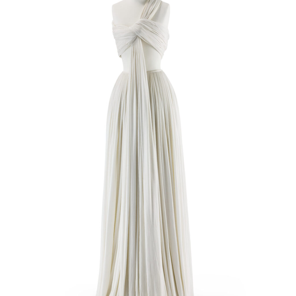 Mme_Gres_Weisses_plissiertes_Abendkleid