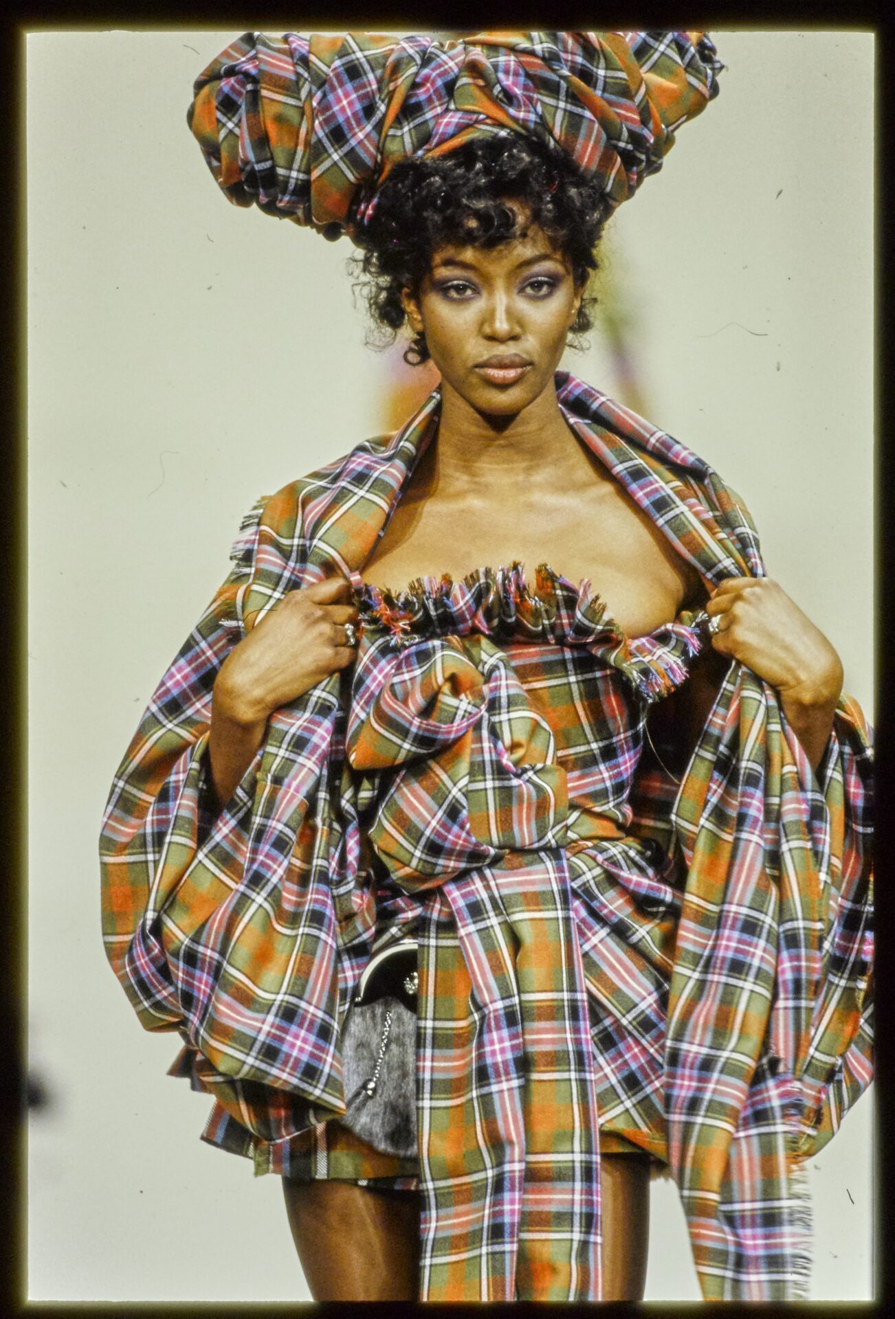 11. Naomi Campbell models in Vivienne Westwood AW94 'On Liberty’ Guy Marineau, Vogue, © Condé Nast